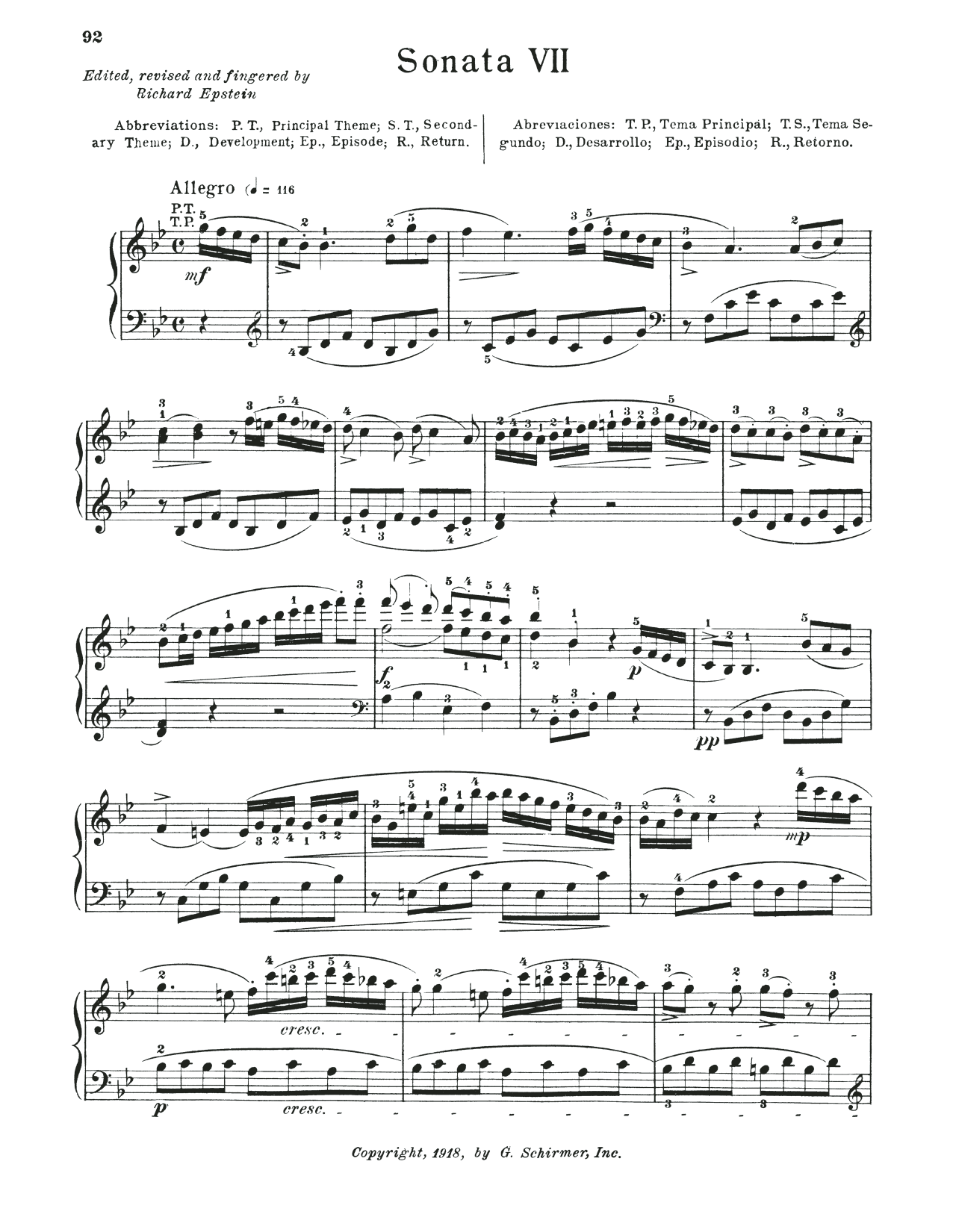 Wolfgang Amadeus Mozart Sonata In B-Flat Major, K. 333 sheet music notes and chords arranged for Piano Solo