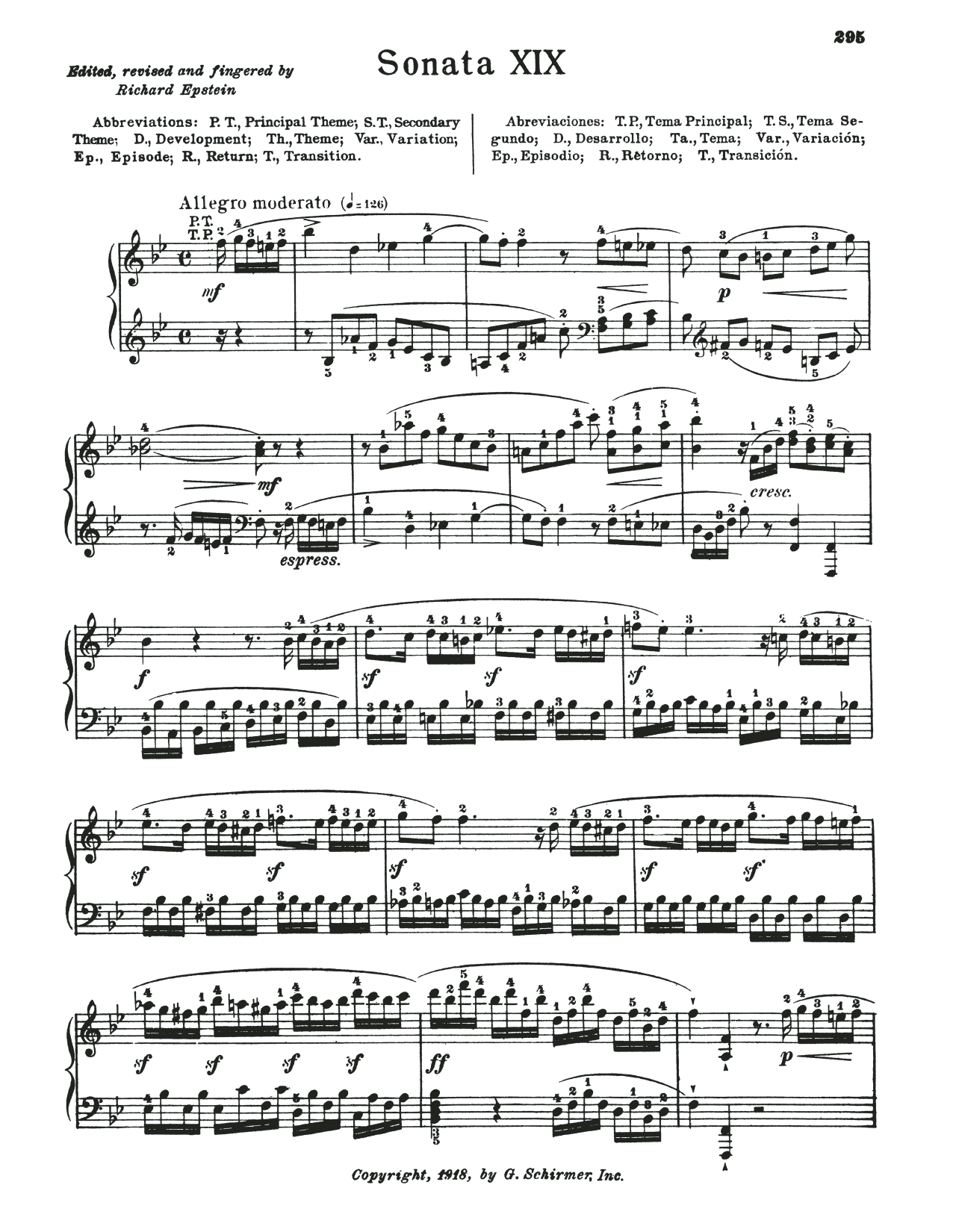 Wolfgang Amadeus Mozart Sonata In B-Flat Major, K. 498a sheet music notes and chords arranged for Piano Solo