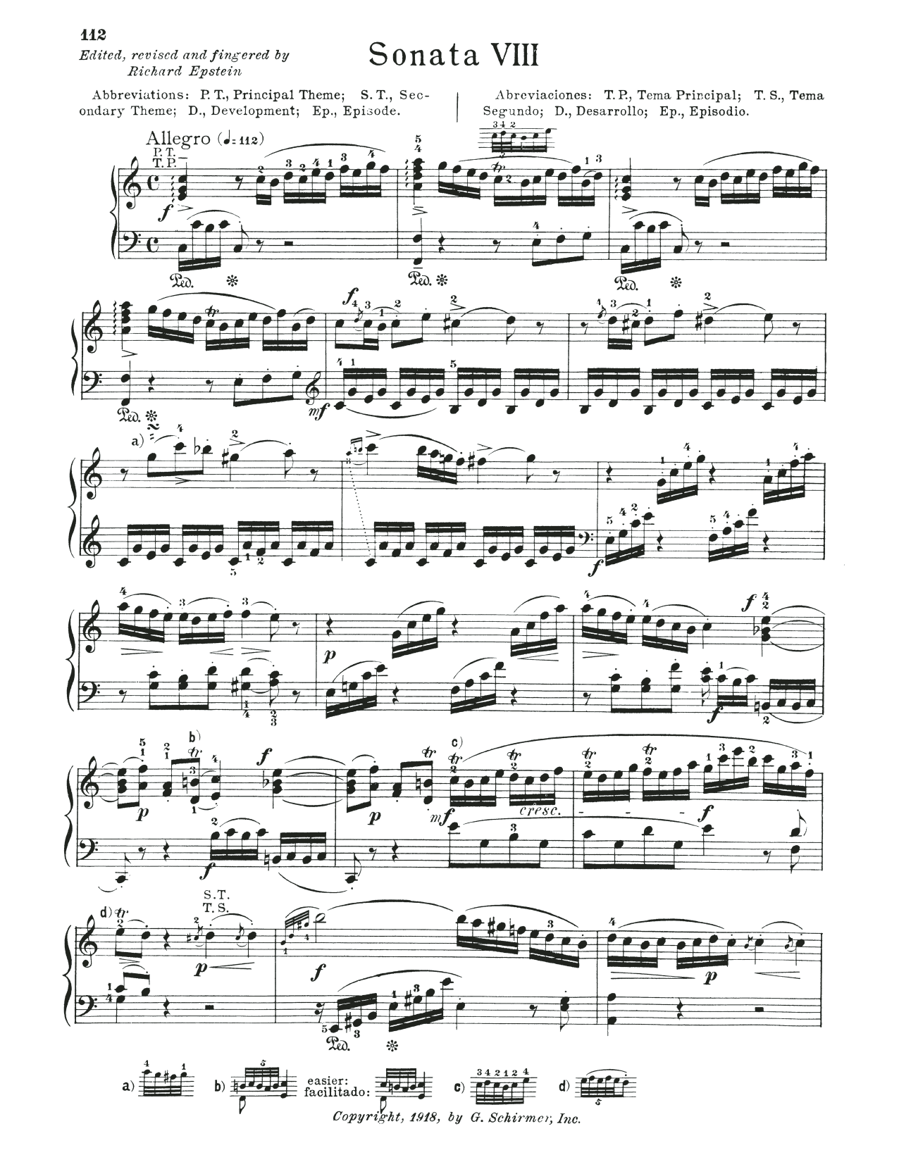 Wolfgang Amadeus Mozart Sonata In C Major, K. 279 sheet music notes and chords arranged for Piano Solo