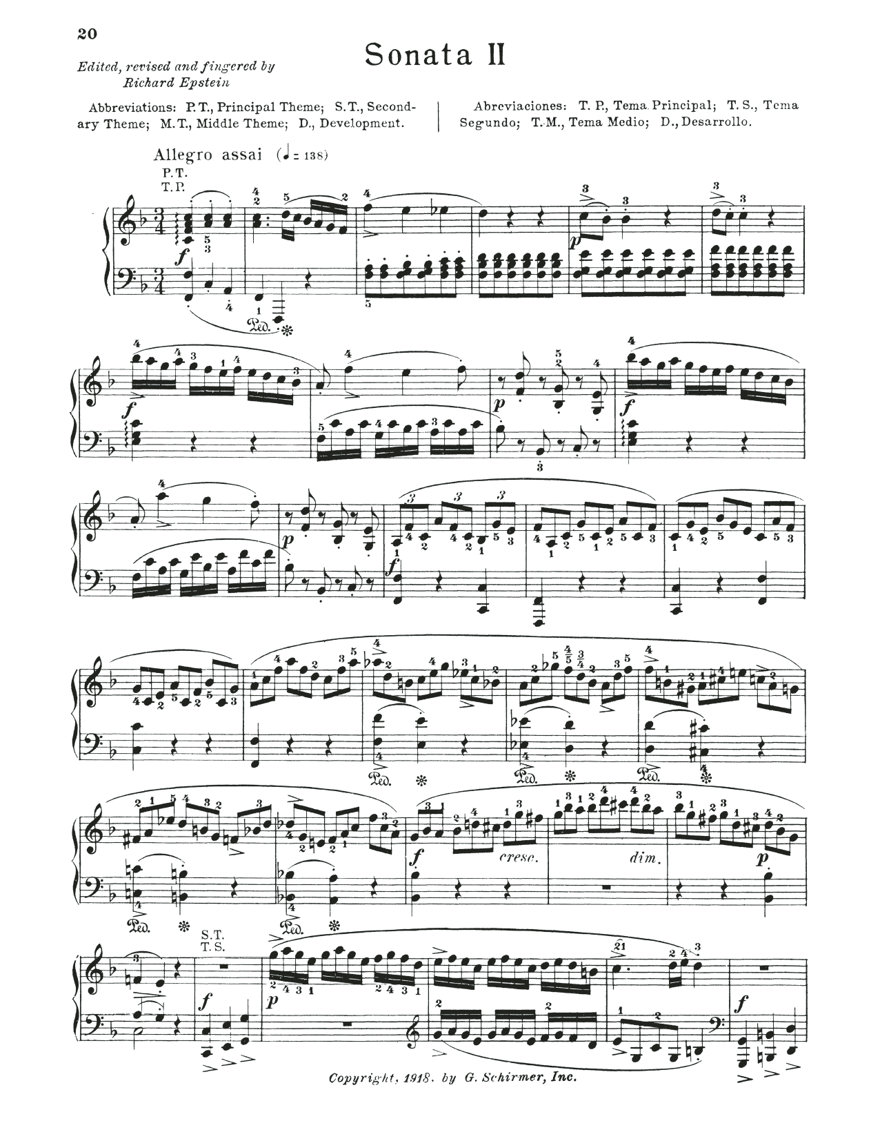 Wolfgang Amadeus Mozart Sonata In F Major, K. 280 sheet music notes and chords arranged for Piano Solo