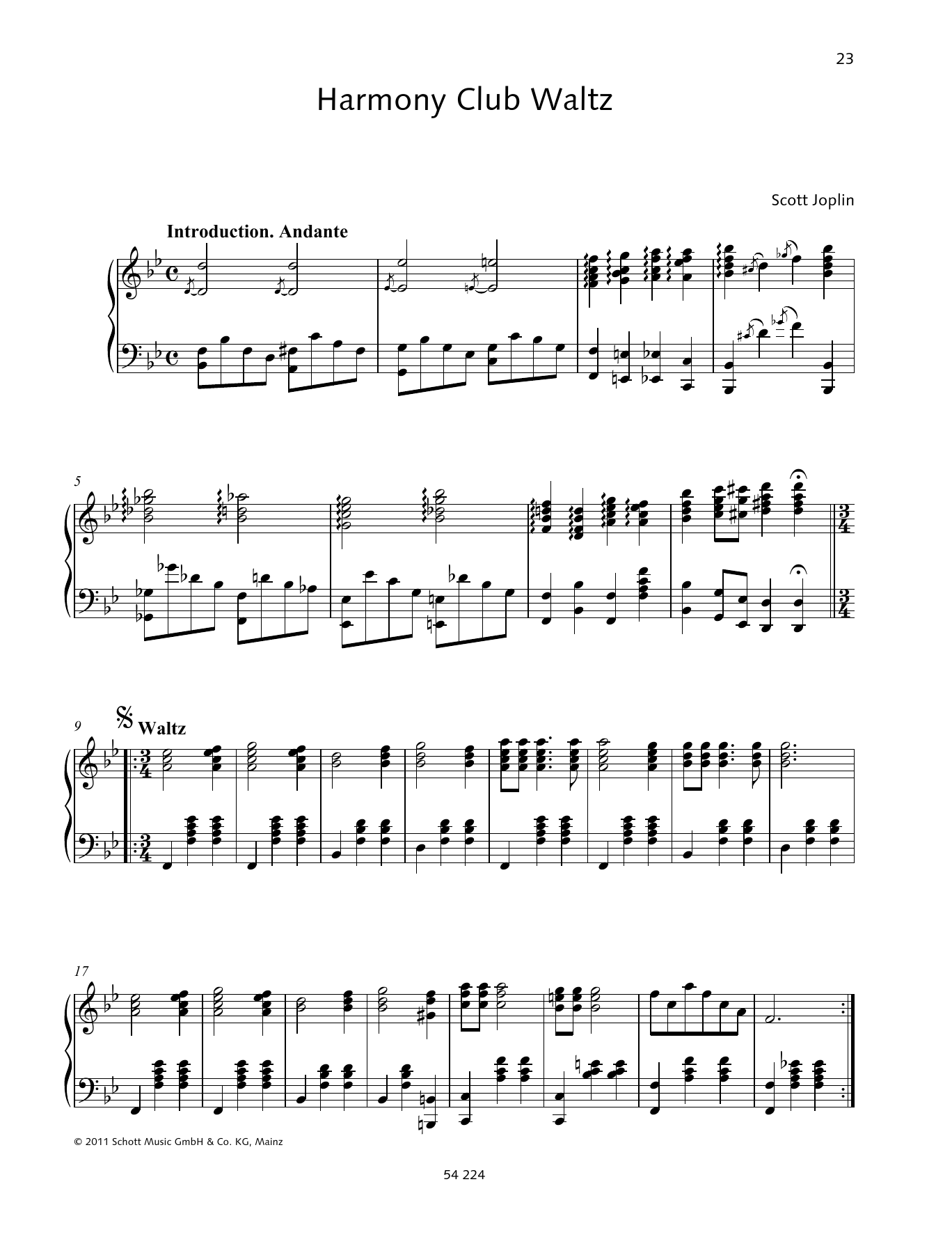 Wolfgang Birtel Harmony Club Waltz sheet music notes and chords arranged for Piano Solo