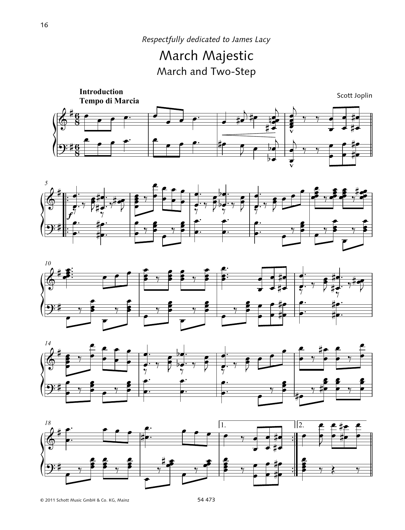 Wolfgang Birtel March Majestic sheet music notes and chords arranged for Piano Solo