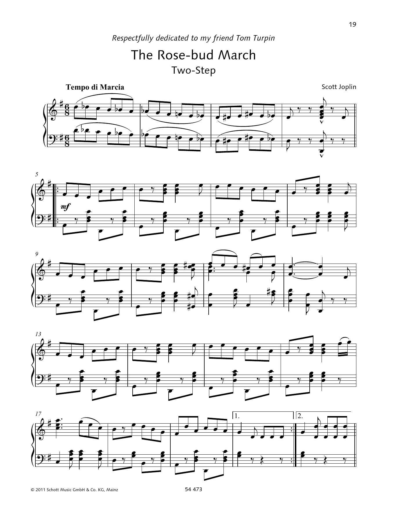 Wolfgang Birtel The Rose-bud March sheet music notes and chords arranged for Piano Solo