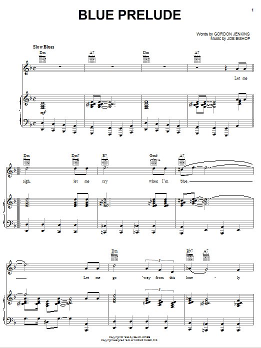 Woody Herman Blue Prelude sheet music notes and chords arranged for Piano, Vocal & Guitar Chords (Right-Hand Melody)