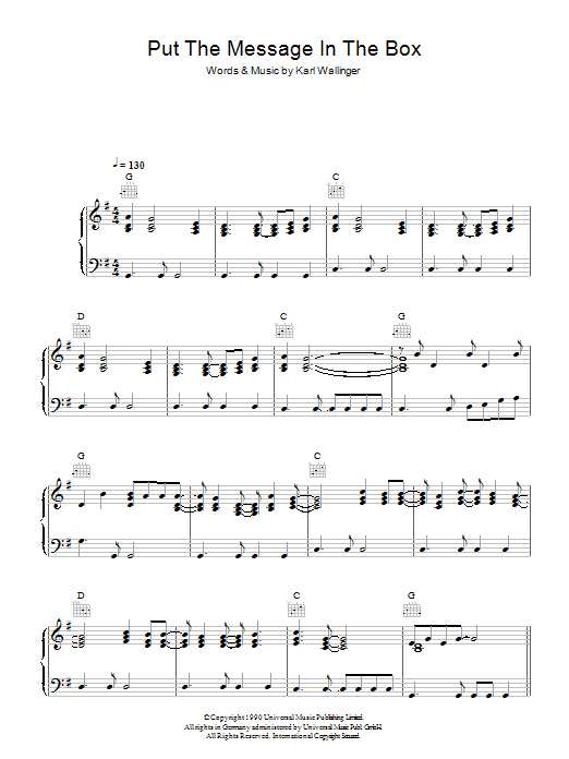 World Party Put The Message In The Box sheet music notes and chords arranged for Guitar Chords/Lyrics