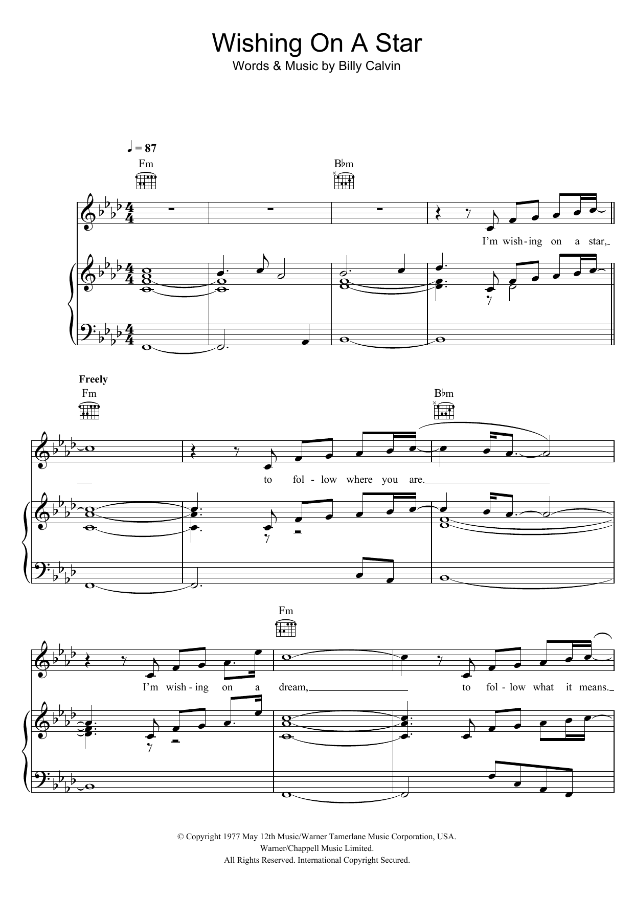 X Factor Finalists 2011 Wishing On A Star sheet music notes and chords arranged for Piano, Vocal & Guitar Chords
