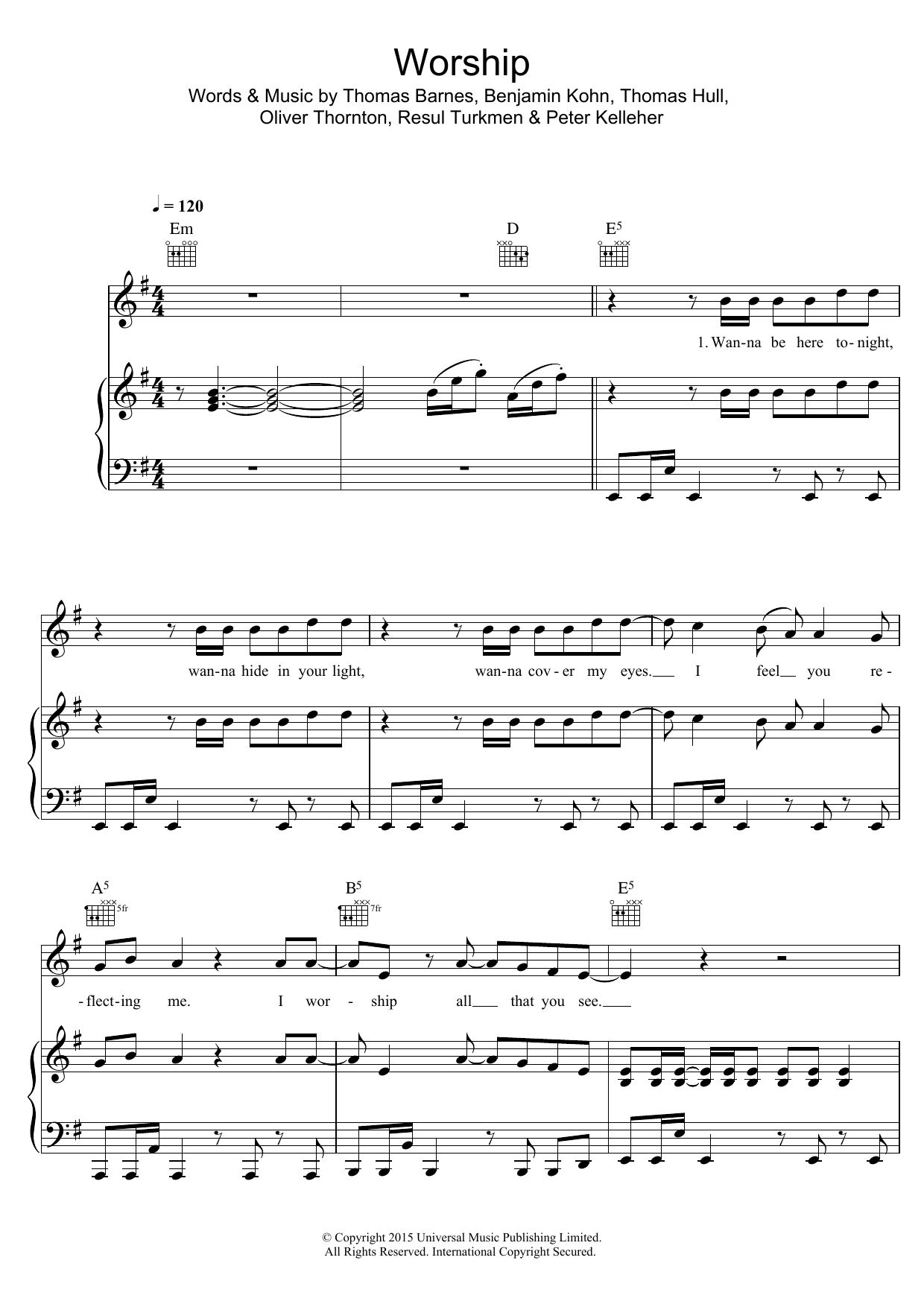 Years & Years Worship sheet music notes and chords arranged for Piano, Vocal & Guitar Chords