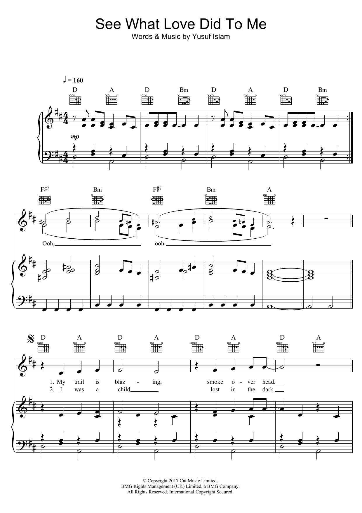 Yusuf Islam See What Love Did To Me sheet music notes and chords arranged for Piano, Vocal & Guitar Chords